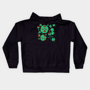 Modern Polka Dots - Green Grass Kids Hoodie